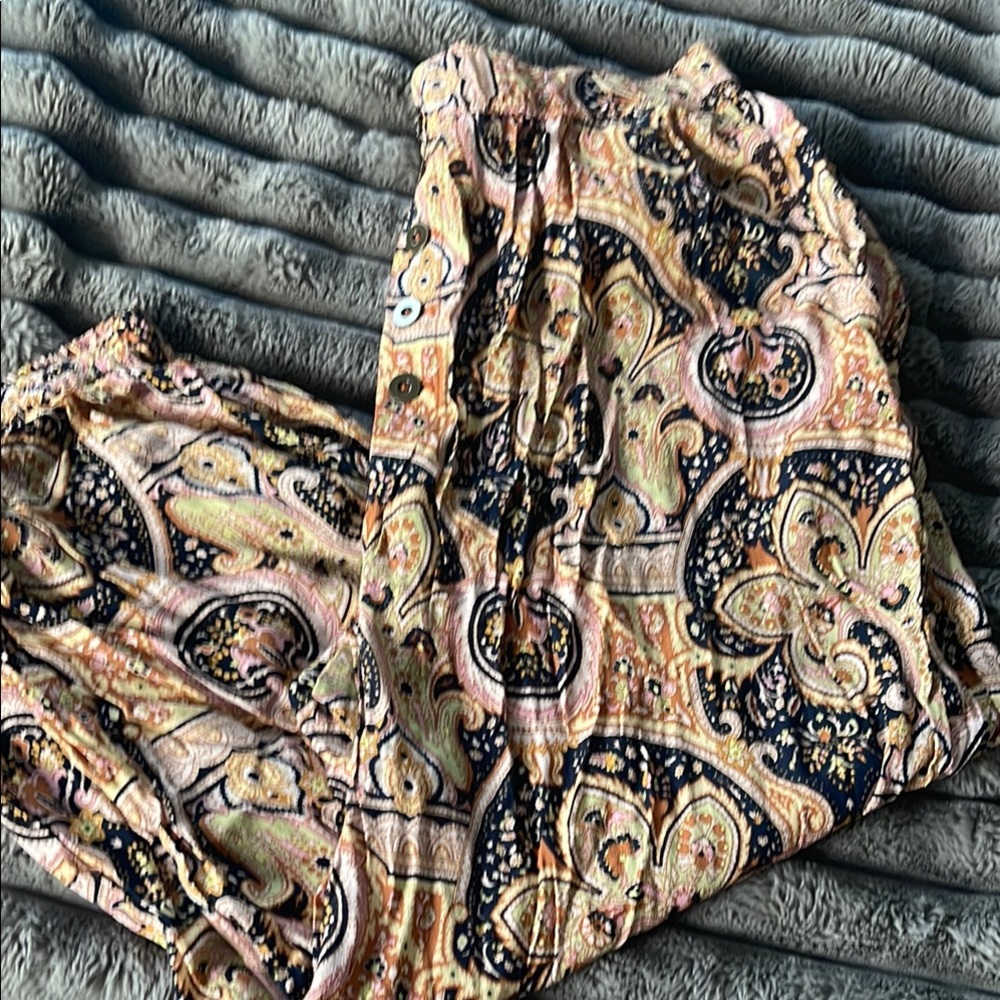 Anthropologie Multicolor Paisley Pants